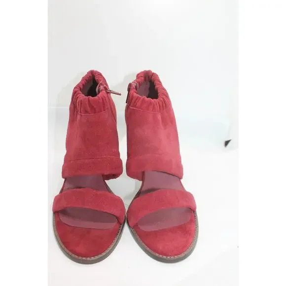 Free People Maroon Suede Satellite Stiletto Heels sz EU 38/ US 7.5 NEW - Picture 2 of 5
